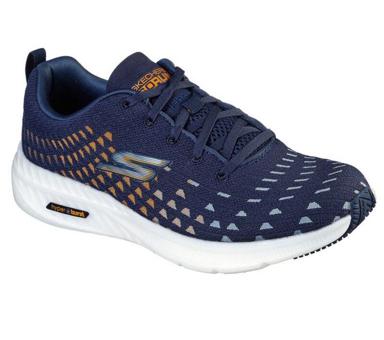 Skechers Gorun Hyper Burst - Solar - Mens Running Shoes Navy/Gold [AU-HW0742]